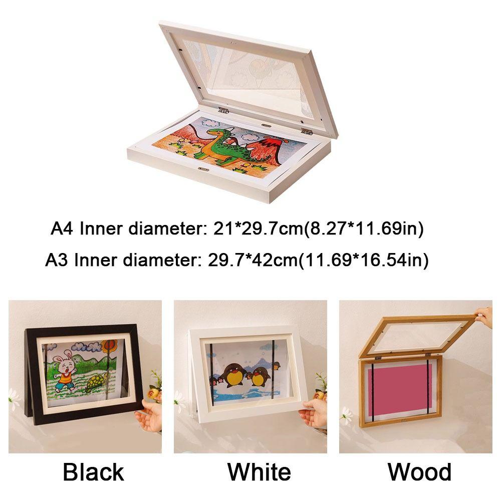 Front Opening Magnetic Flip Photo Frame Elastic Straps A4 Photo Frame Wall Decoration