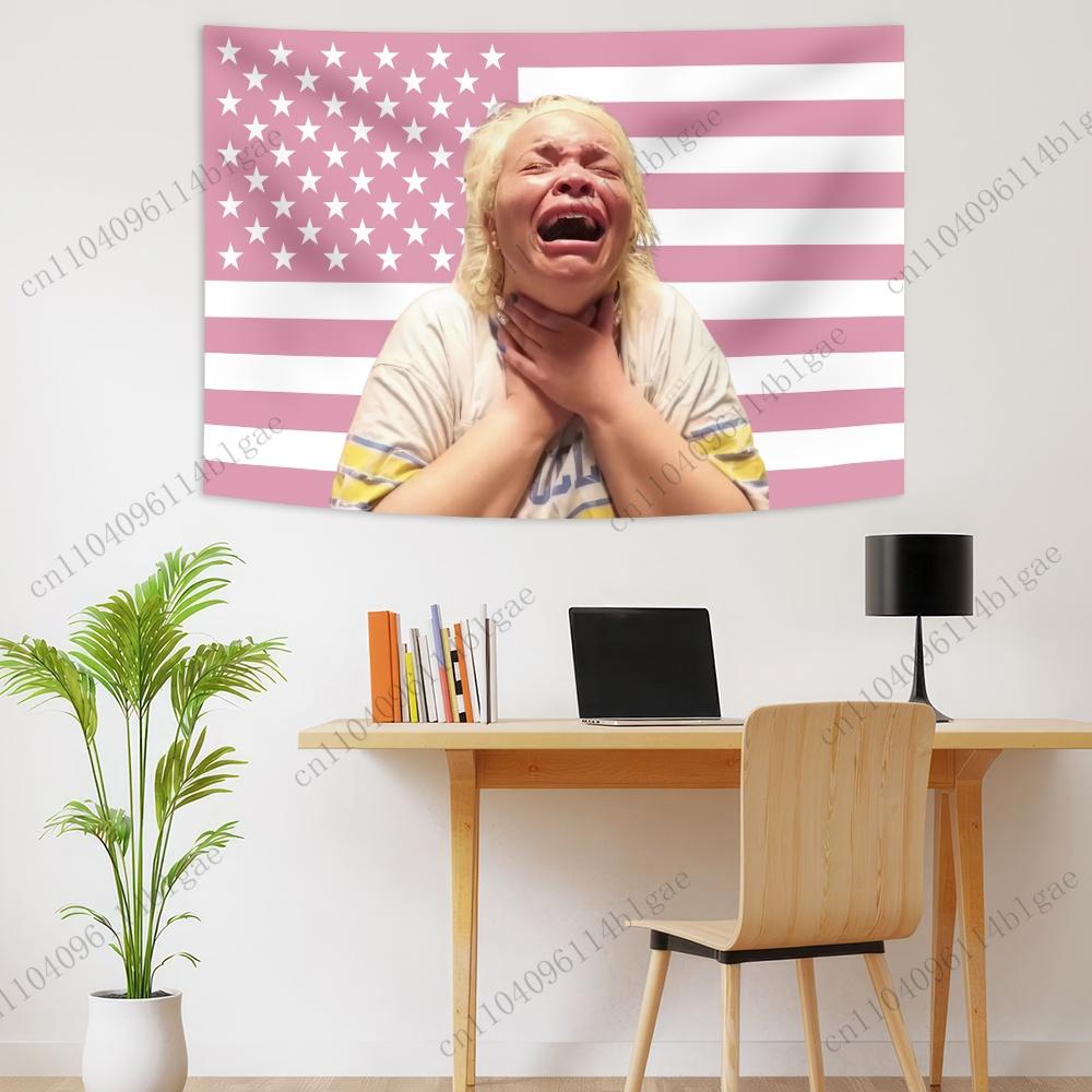 

Patriotic Theme Tapestry Emotional Expression Wall Art Vibrant Flag Background Decor Cultural Symbolism Tapestry Wall Decorating 74x94cm(29x37in)