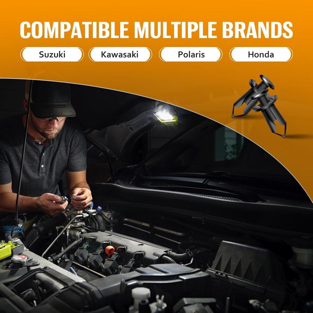 200 Pcs Nylon Bumper Fastener Rivet Clips, 8 Mm Hole Push Retainer Bumper Fender Shield Clips, Automotive Plastic Push P Bumper, Car Plastic Rivets