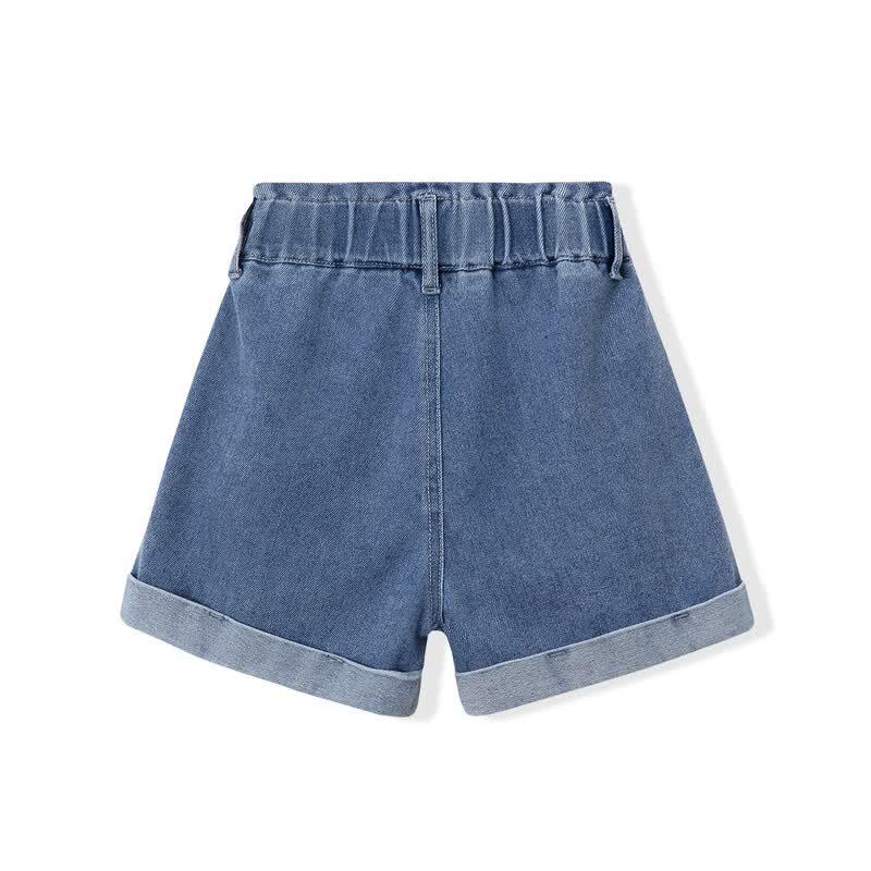 Montagut Girls' Summer Rabbit Pattern Denim Shorts
