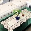 White Embroidered Lace Tablecloth Fabric Floral Dining Tables Cover Dust Cover  Tea Table