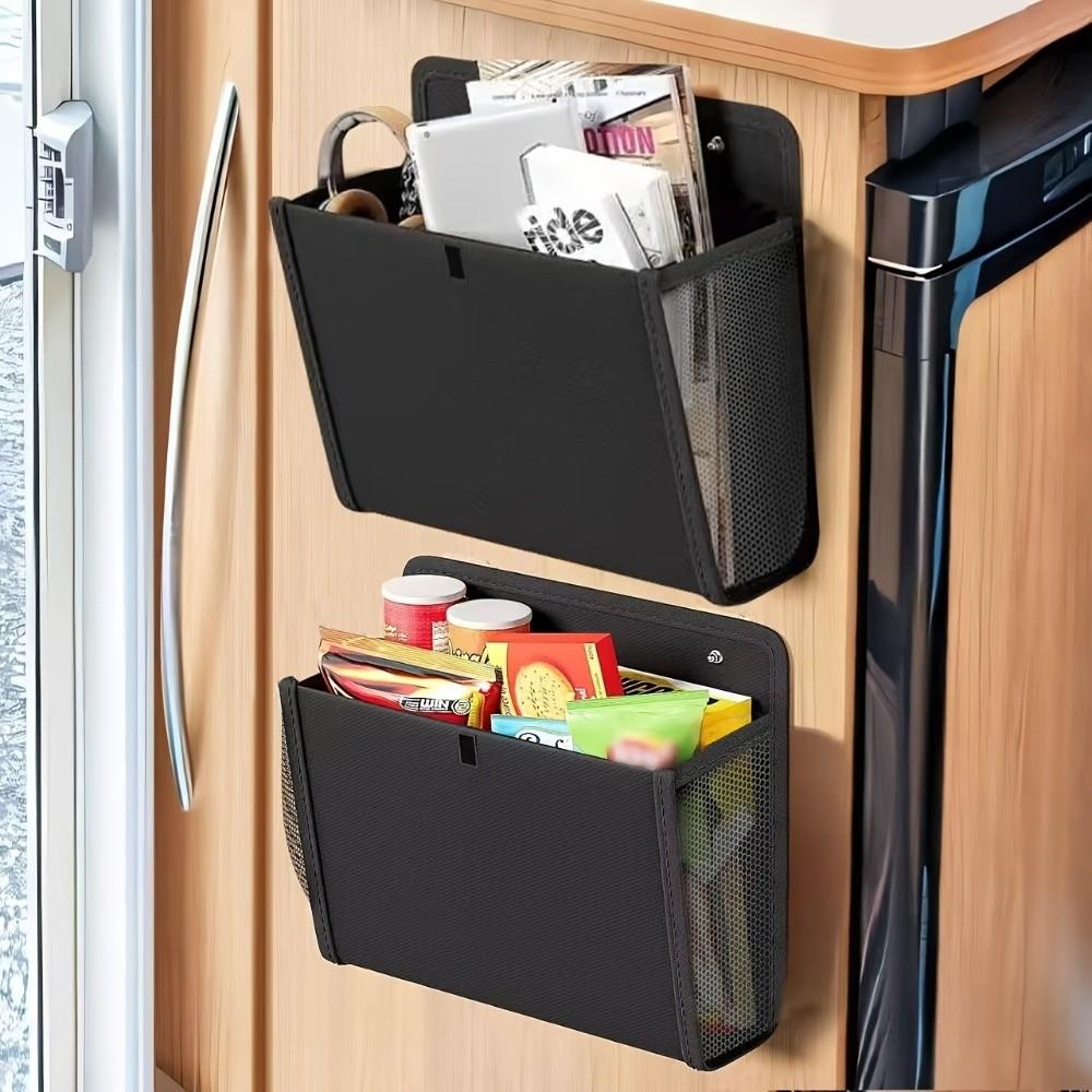Mesh Pocket Oxford Cloth Door Organizer Large Capacity Wall-Mounted Organizer RV Storage Bag Door