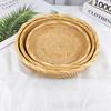 Vietnamese Woven Rattan Storage Basket: Fruit, Snacks, Sundries & Candy Organizer for Living Room or Coffee Table - Japanese Style