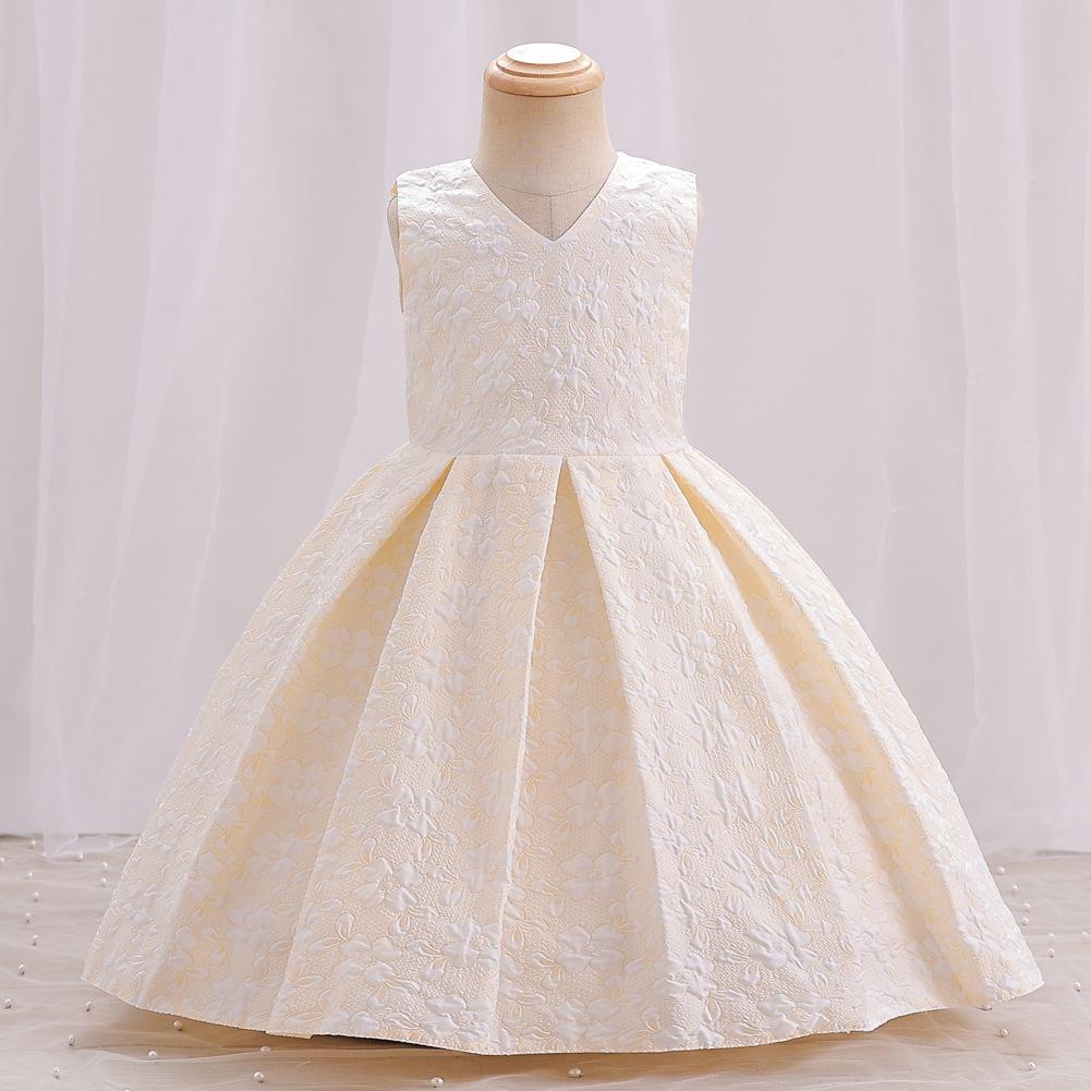 

New Infant Birthday Party Dress for Girls, Newborn Full Month Princess Dress, Girls Wedding Party Dress 100cm шампанського