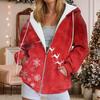 Autumn Winter Hooded Hoodies Women Casual Streetwear Zip Up Sweatshirts Long Sleeve Christmas Harajuku  Graphic Hoodies Coats