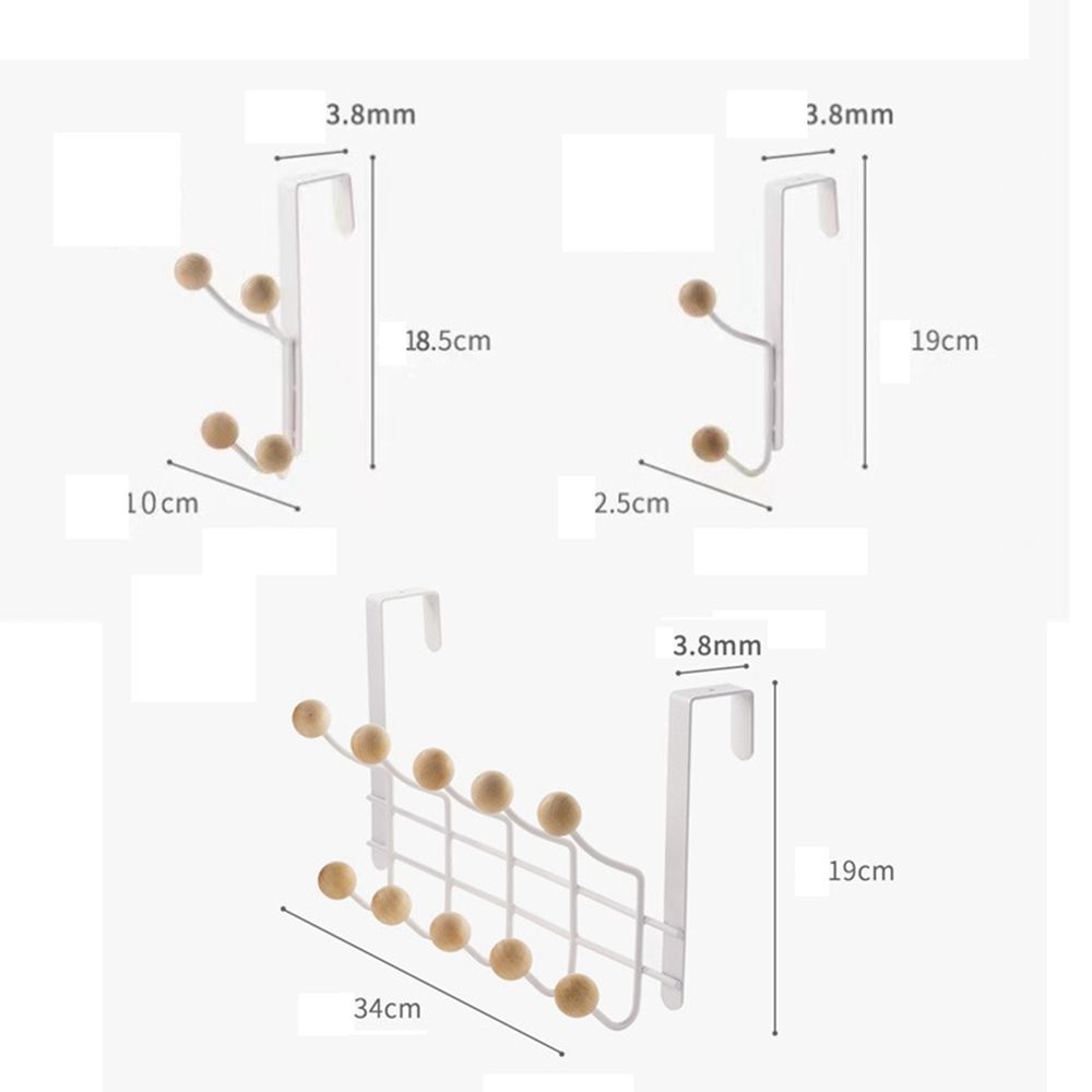 Branco Liso Simples Tipo Suspensão Atrás da Porta Prateleira de Toalha Sem Furos Ganchos de Armazenamento Ganchos de Porta Cabide de Lenço