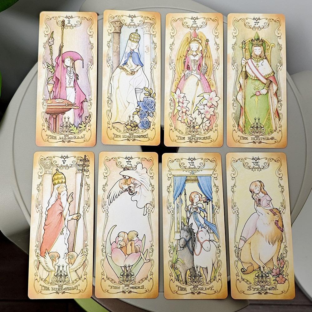 Low Scare Tarot 12*5,5 cm 78 stk Kort Legg til The Language of Flowers i hemmelighet Japansk anime-stil tegneserie-tarotkort