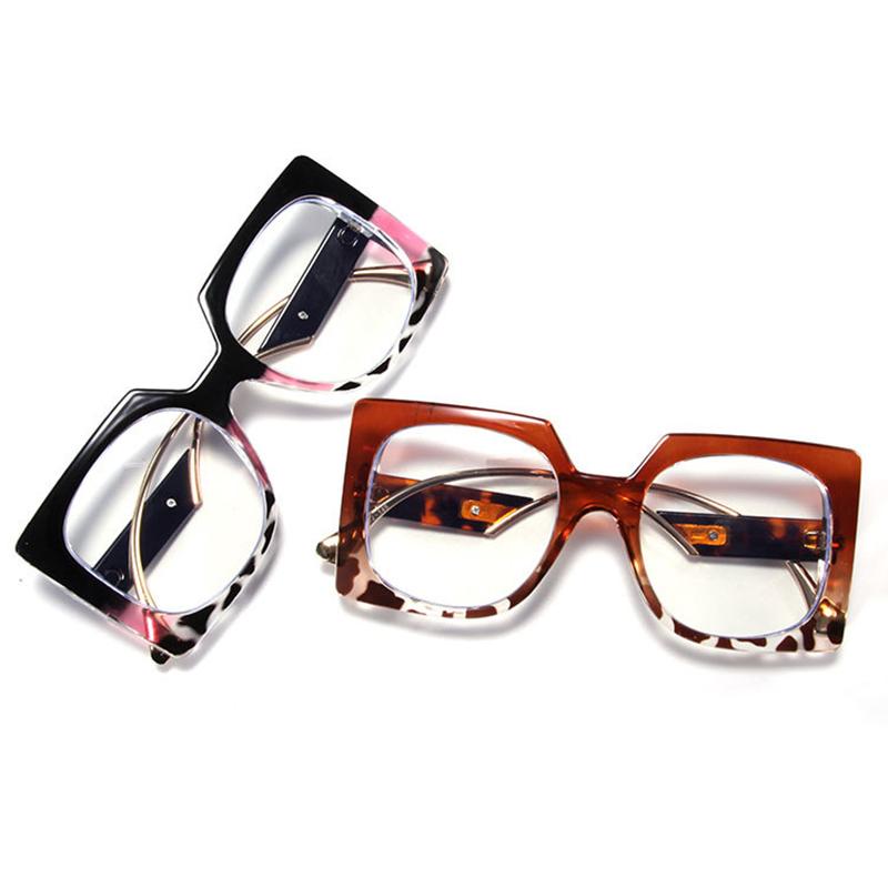 Fashion Oversized Square Reading Glasses Women Men Plastic Presbyopia Glasses Big Frame Anti Blue Light Eyeglasses UV400
