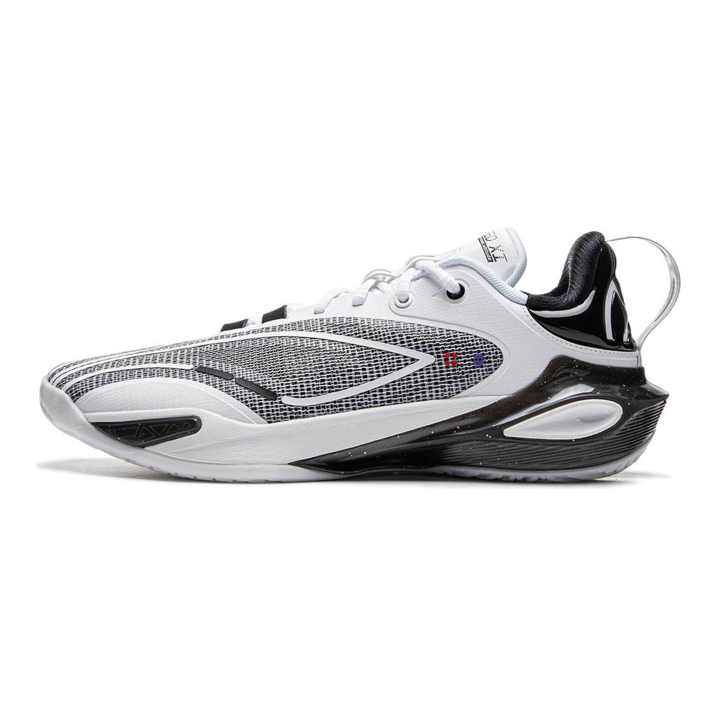 Li Ning Speed 11 Support Rebound Low top Basketball Shoes Men's Black White ABAU053-56