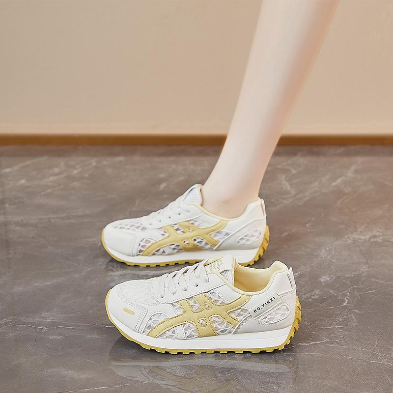 

Mesh breathable sneakers women s 2025 new summer little white mesh shoes lightweight soft-soled Forrest Gump training running shoes 35