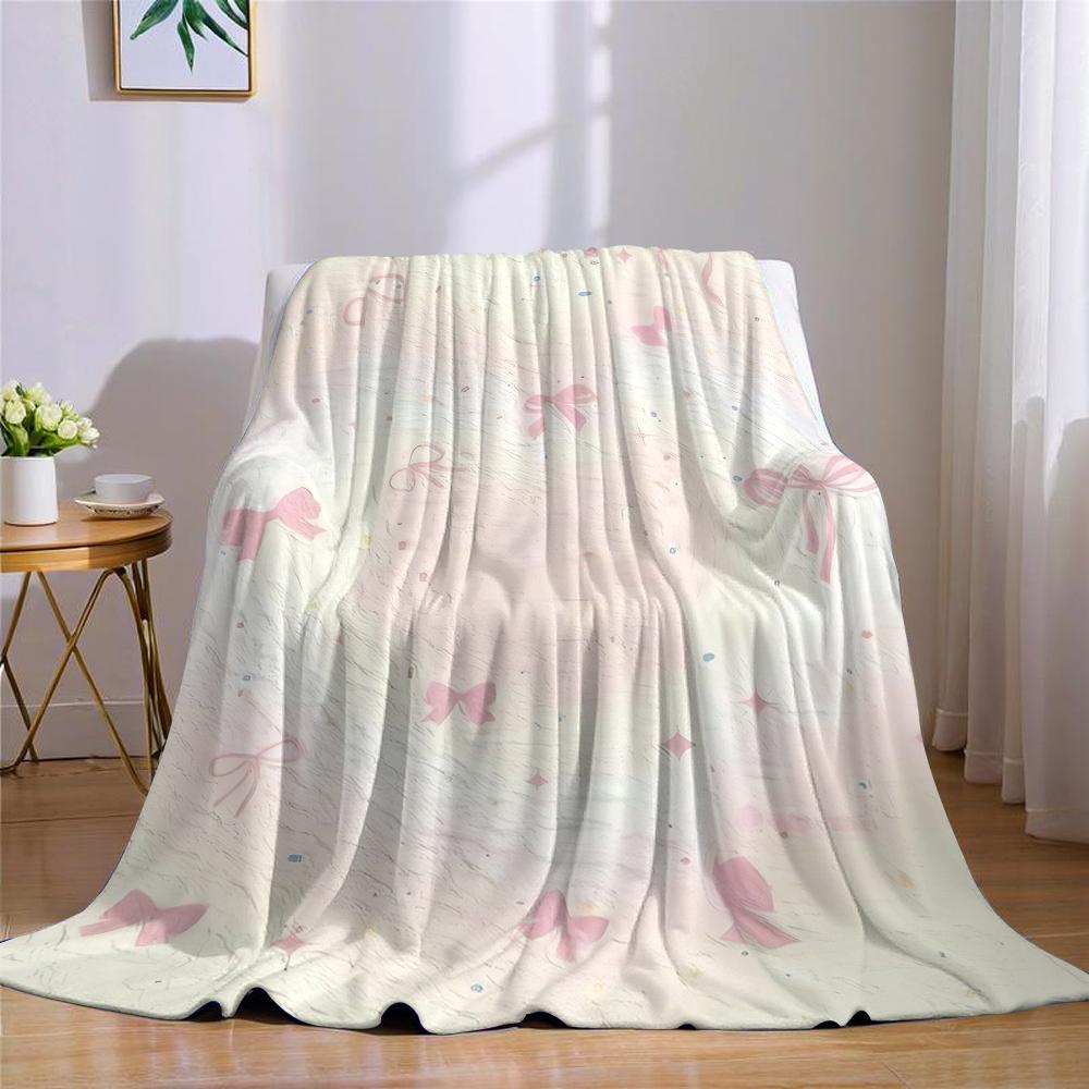 Blush Schleife Glitzer Flanell Decke Warm Weich Halloween Weihnachten Sofa Warm Gemütlich Dekorativ Dekor Geschenk für Alle Jahreszeiten
