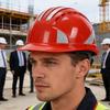 Reflective Safety Hard Hat With Adjustable Strap For Construction Workers And Night Cyclists Practical ABS Plastic