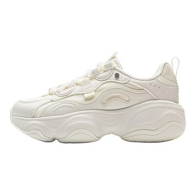 Li Ning Honey Bequeme Klassische Sport Retro Langlebig Stützend High Top Low Top Dad Shoes Damen Sneaker Champagner-Weiß AGCV288-3