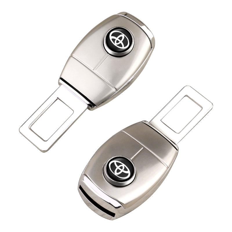 1/2PCS Car Seat Belt Clip Extension Plug Buckle Car Accessories for Toyota TRD GR C-hr Prado Rav4 Yaris Hilux Prius Avensis Corolla Camry