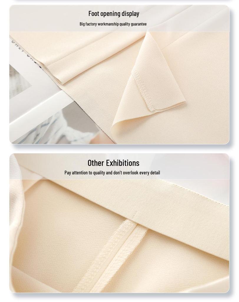 Beige High-Waisted Knee-Length Slimming Bodycon Skirt for Spring & Autumn 2025