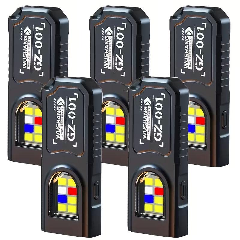 

Багатофункціональний міні COB LED ліхтарик-брелок, USB-перезаряджуваний, лампа-кліпса для капелюха, робоче світло, брелок, для кемпінгу, прогулянок, кишеньковий ліхтарик 5pcs