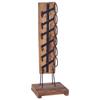 Day and Night - Day and Night Wine Rack for 6 Bottles Solid Oak Wood 35x35x100 Cm
