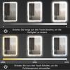 Bathroom Mirror, Illuminated, Touch Control, Fog-Free, Dimmable, 3 Light Colors, 60 x 80, Silver