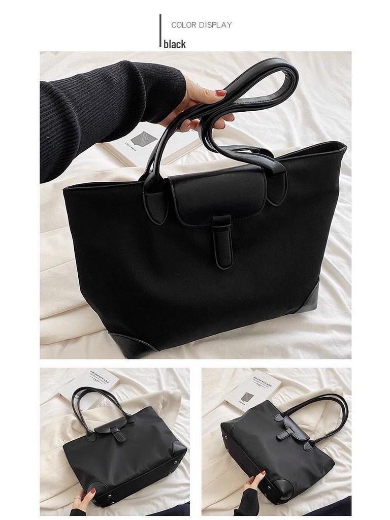 Large Capacity Nylon Tote Bag – Casual Oxford Cloth Shoulder Bag for Women, Ideal for Office and Class Use