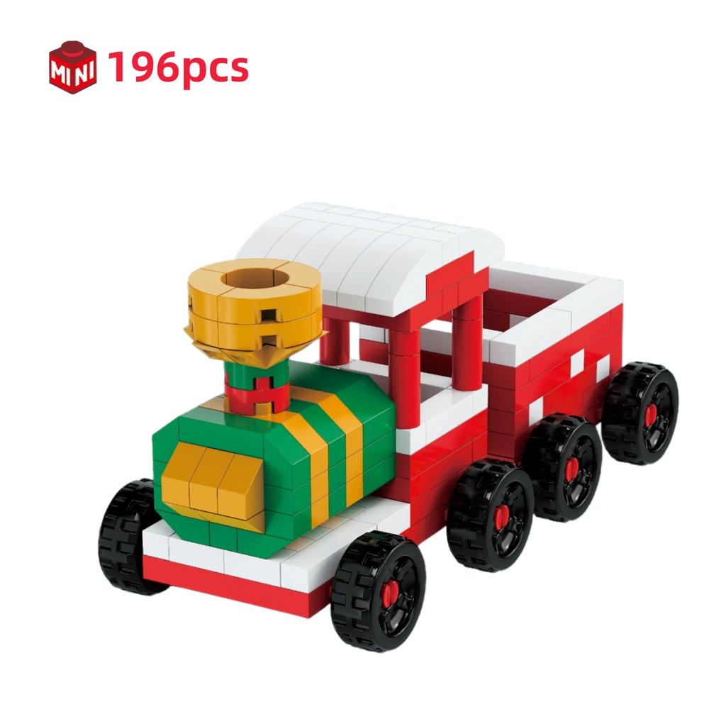 Children Festive Christmas Mini Gift Micro Building Blocks 3D Snowman Santa Claus Tree Decor Model Toy For Kids