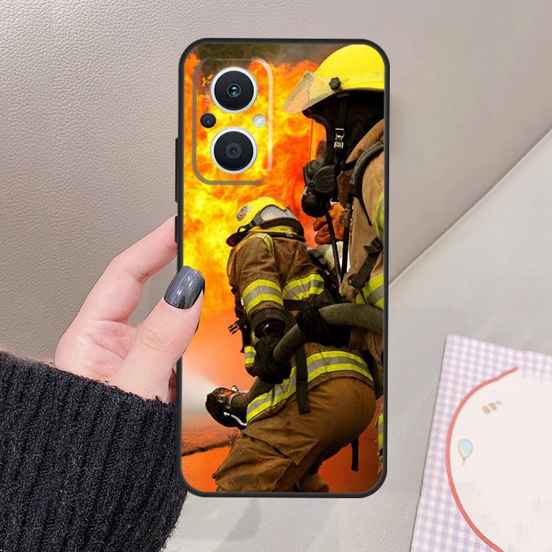 Firefighter Heroes Fireman Funda For OPPO Reno 13 11 12 14 Pro 13F 14F 12F 11F 7 8 Lite OPPO Find X5 X6 X8 X9 Pro Case