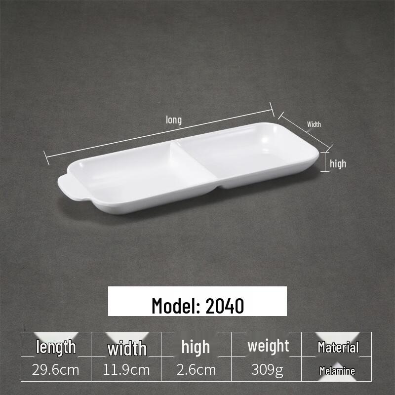 Piattini da Salse in Melamina a Doppio Scomparto Naiduo (10-Pack)