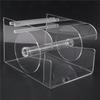 A20F-Adjustable Label Dispenser 3 Disks Sticker Roll Holder Acrylic Clear Label Roll Holder For Office Home Desktop