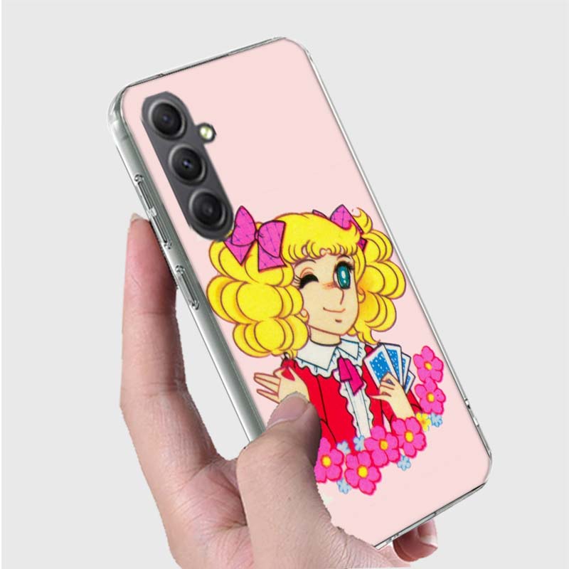 Etui na telefon z anime Candy Candy z lat 90. do Samsung A17 A56 A55 A35 A36 A26 A25 A15 A16 Galaxy Note 20 10 9 8 A70 A50 A40 A30 A20E A71