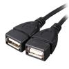 High Quality USB 2.0 Cable USB Double Splitter Adapter Cable One To Two Female To USB 2 Male Power Extension Cable