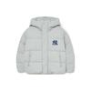 MLB New York Yankees Down Jackets Unisex Gray Hooded Moderate Puffer Jacket (Unisex) Down Jackets 3ADJV0236 50GRS
