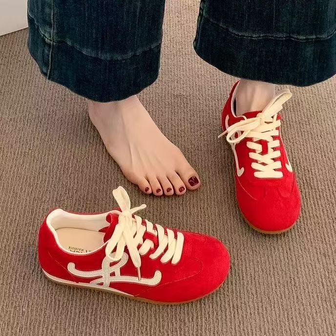 Dexun shoes women's shoes 2025 spring and summer new models show height, ultra-light flat-bottomed retro versatile Forrest Gump shoes, super soft cas