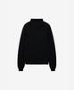 ZIOSONGZIO Silk Blend Whole Garment Turtleneck Black Zi2Kt201Bk