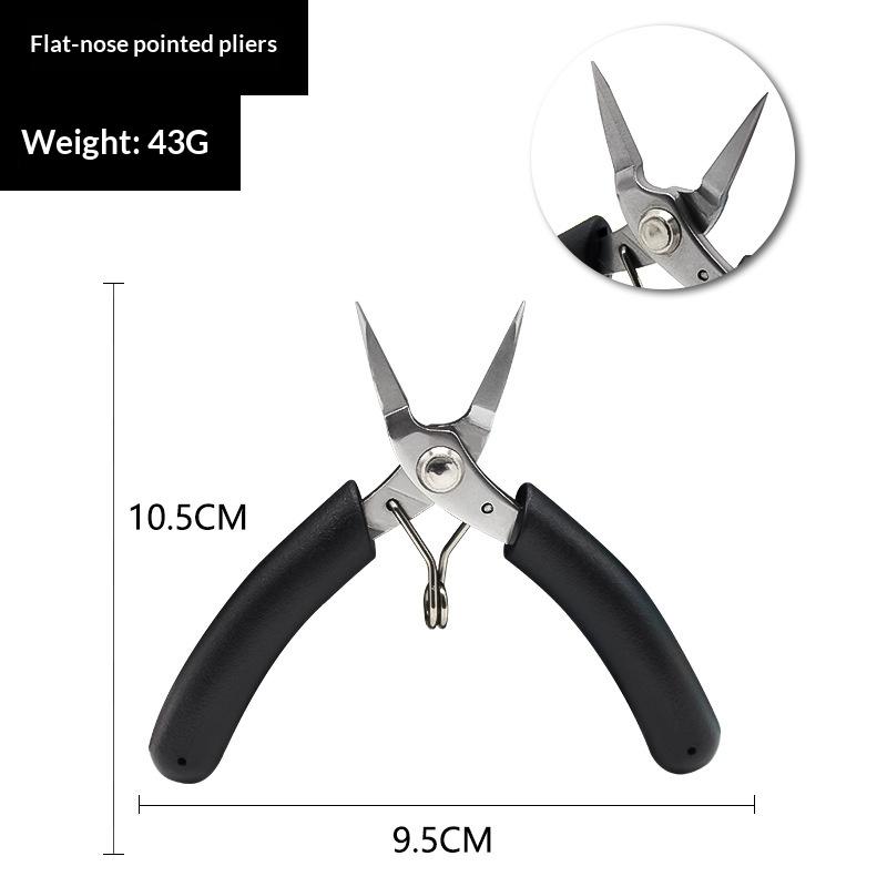 Jewelry Pliers Straight Long Nose Nippers Stainless Steel Toothless Sharp Mini Nose Pliers For Wire Bent Manual Diy Model Pliers