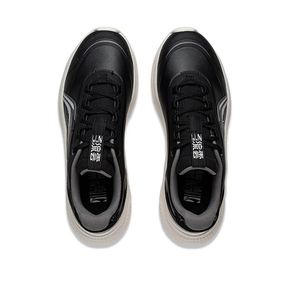 Li Ning Flow Cloud Simple Comfortable Non-Slip Wear-Resistant Low-Top Casual Running Shoes Women Sneaker Black ARSV044-7