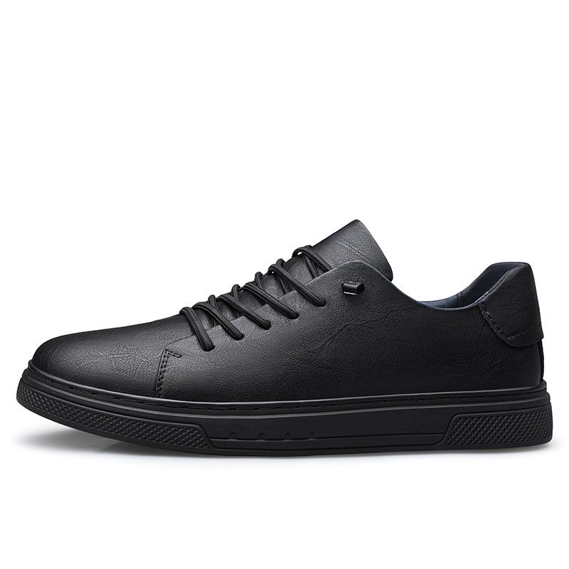 Men's Trendy British Low-Top Leather Shoes - Youthful, Stylish, High-Quality Stitching