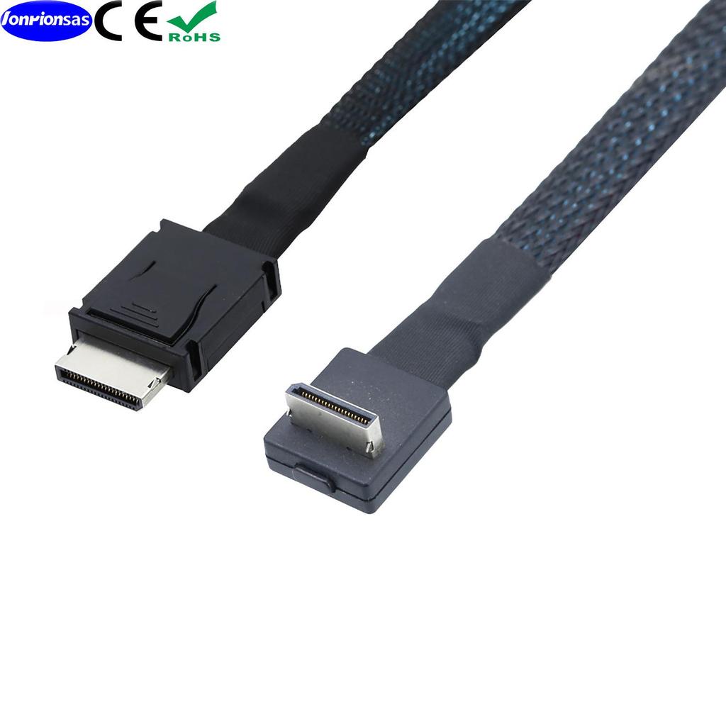 PCIe Oculink SFF-8611 42P zu SFF-8611 90° Hochgeschwindigkeits-Serverkabel