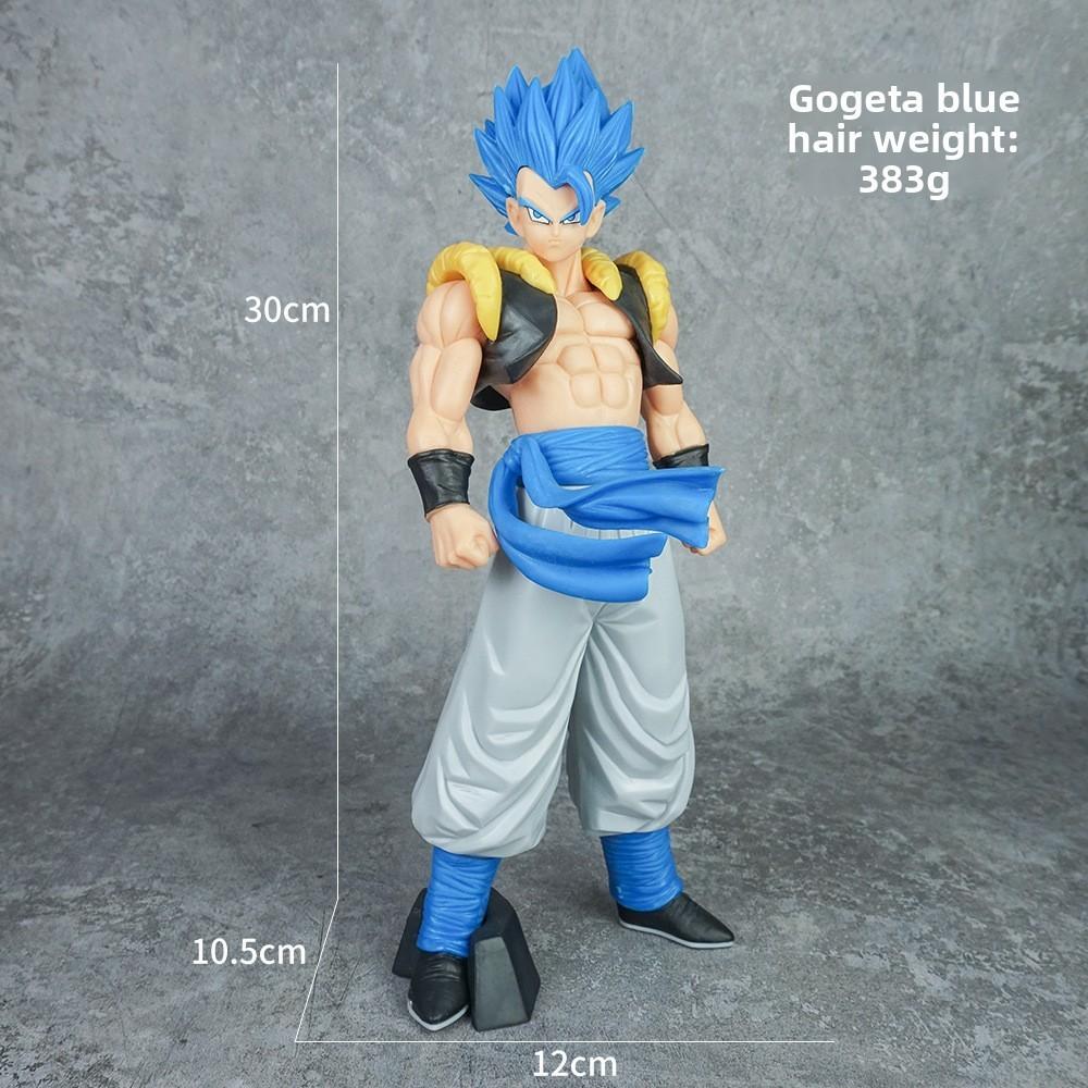 Gogeta Ball Dragon Yellow And Blue Hair Raise Hand Thumbs Up Model Posture