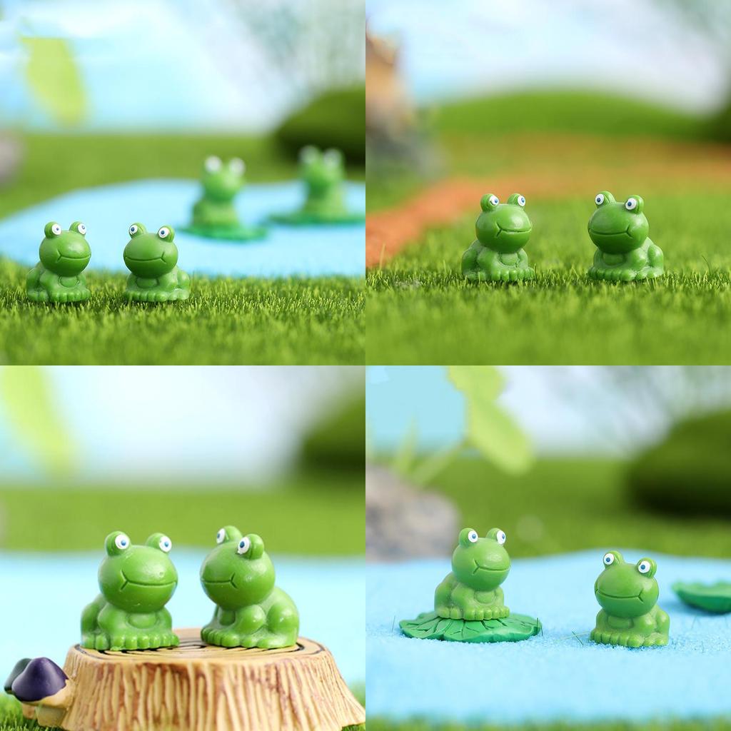 Resin Ornament Moss Micro Landscape Figure Decor Blue-eyed Little Frog Diy Material 1.8*1.6cm