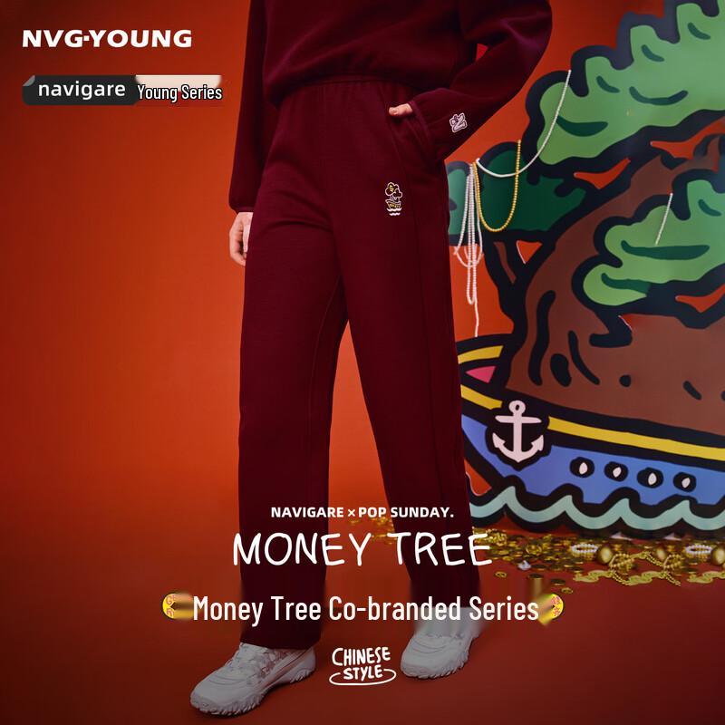 NVG.YOUNG POPSUNDAY Money Tree Embroidered Casual Sweatpants XL
