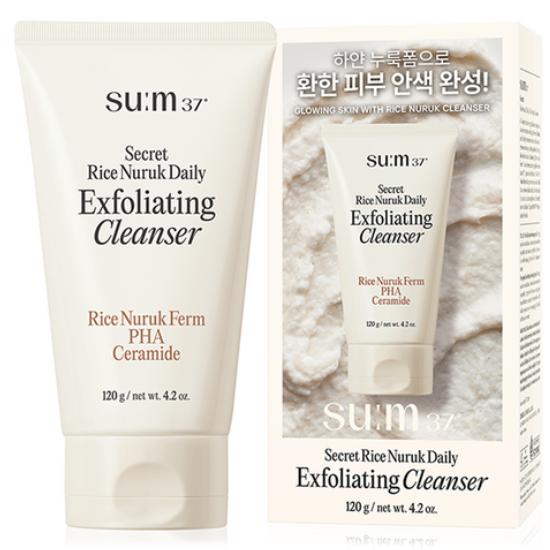 

su:m37° Secret Rice Nuruk Peeling-to-Foam Cleanser 120g Brightening Fermented Rice Enzyme Exfoliating Cleanser