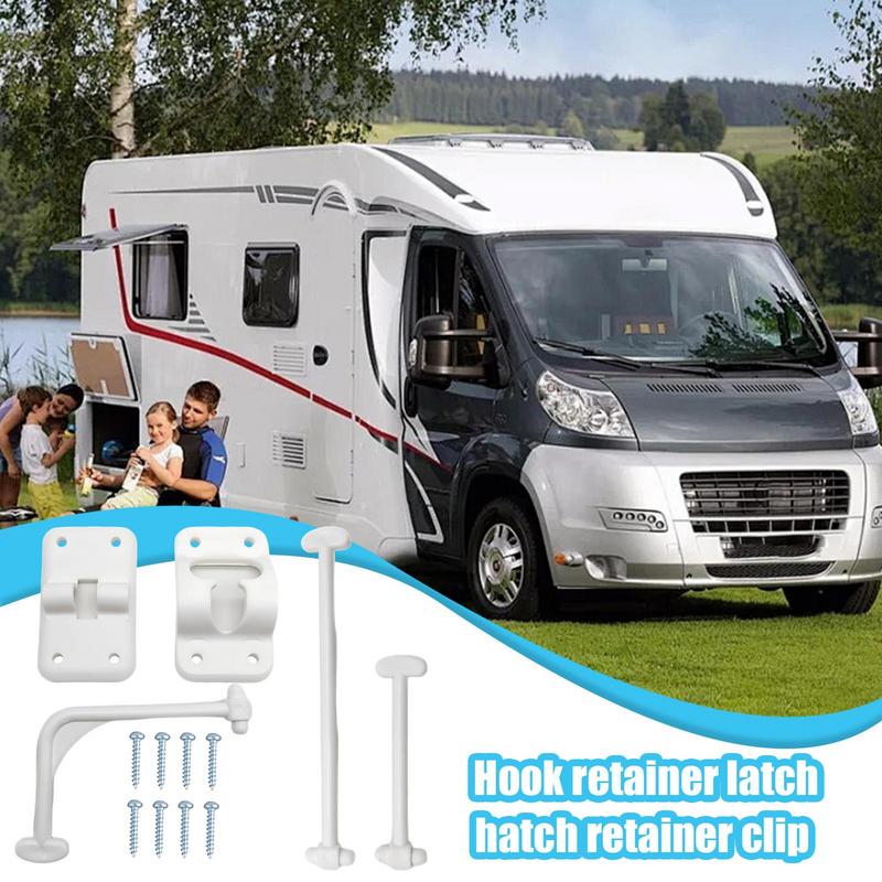 RV T-Style Door Holder Catch Entry Door Catch T-Shaped Entrance Latch With Screws Exterior Door Hold Hook & Keeper Versatile RV