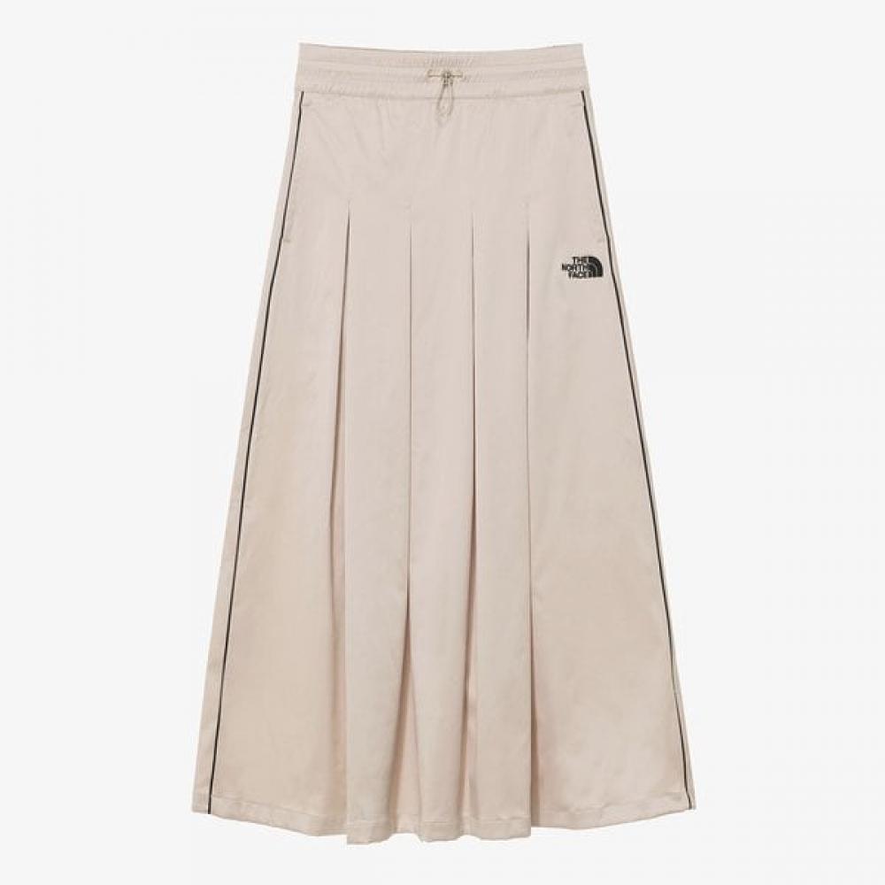 The North Face Women S Satin Flare Skirt Light Beige Nk6nr31l LIGHT BEIGE/65