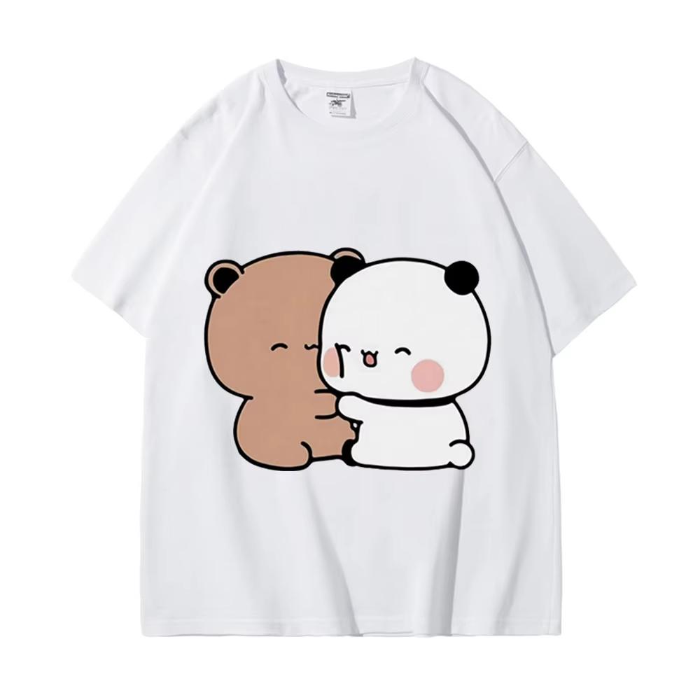 

Panda Bear Bubu Dudu Love Hug Graphic T Shirts Harajuku Cartoon Short Sleeve Tshirt Kawaii Fashion Oversized Tshirts Unisex 4XL