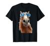 Pferd mit Sonnenbrille Pferde-Mädchen Reiterin Süßes Pferd T-Shirt