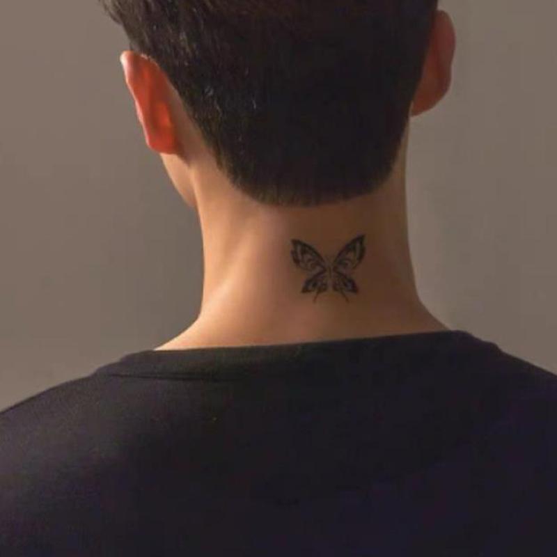 2/5/10 ks Trvanlivé motýlí falešné tetování pro ženu muže krk umění tetovací nálepka bylinné dočasné tetování vodotěsné tatuajes
