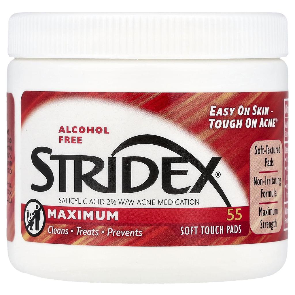 Single-Step Acne Control, Maximum, Alcohol-Free, Soft Touch Pads 55