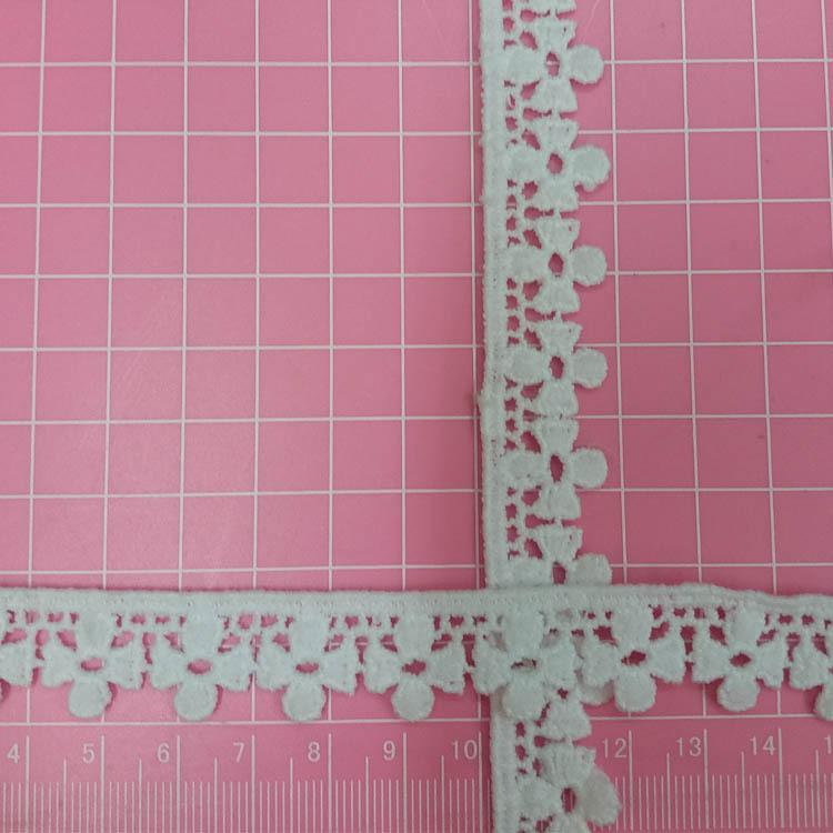 Unilateral Milk Silk Lace Home Textiles Clothing Accessories Curtain Lace Water Soluble Embroidery Lace Wide Lace Trim