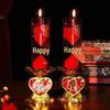 Wedding Double Happiness Red Candles - Smokeless Dragon and Phoenix Bridal Pair