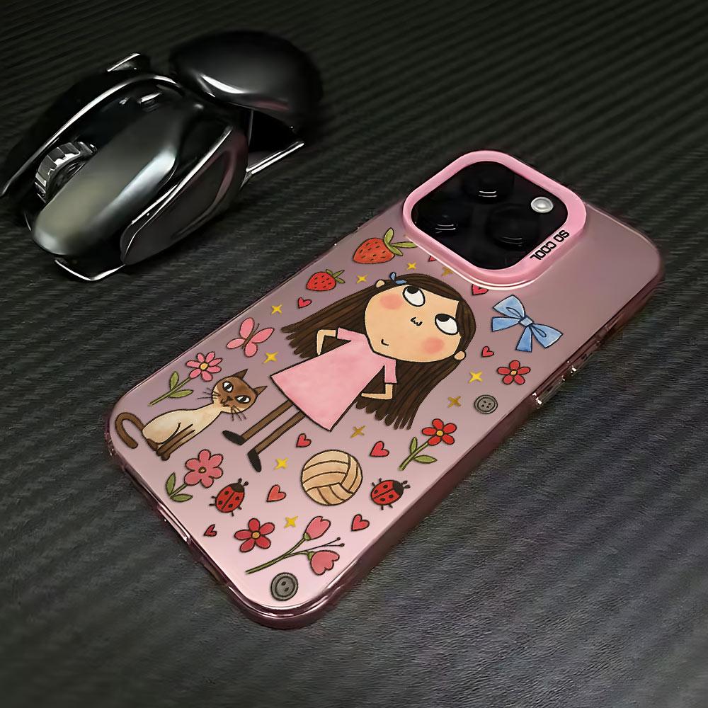 Cartoon Charlie and Lola Phone Case for Xiaomi Redmi Note 7 8 9 9S 10 11 12 13 14 15 Pro Plus 4G 5G Anti Fall Matte Back Cover