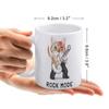 1Pack 11oz White Ceramic Mug Double-Sided Printed Artwork Durable Coffee Cup Suitable For Home Office Daily Tasks